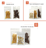 White-Clear Three Side Sealed Pouches