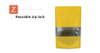  Colorful Stand Up Pouches With Rectangle Window-Yellow