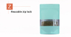  Colorful Stand Up Pouches With Rectangle Window-Blue