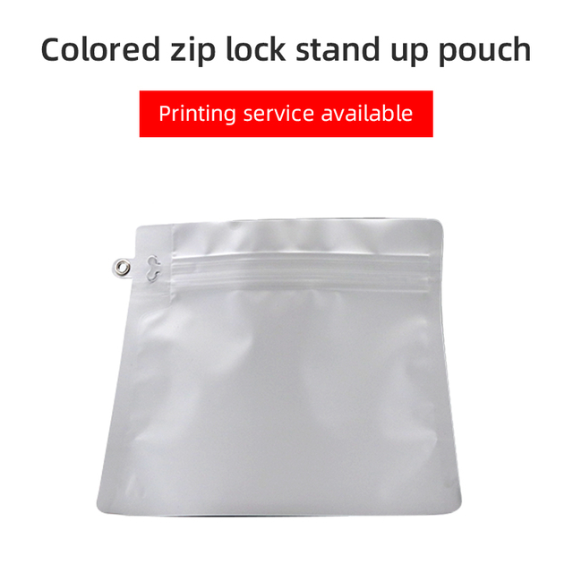 Stand Up Pouches Matte Black with hang hole 
