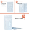  Glossy Colorful Stand Up Pouches-Glossy White