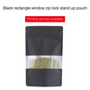  Colorful Stand Up Pouches With Rectangle Window-Black