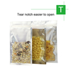 Silver-Clear Three Side Sealed Pouches With Zip