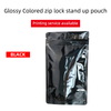 Glossy Colorful Stand Up Pouches-Glossy Black