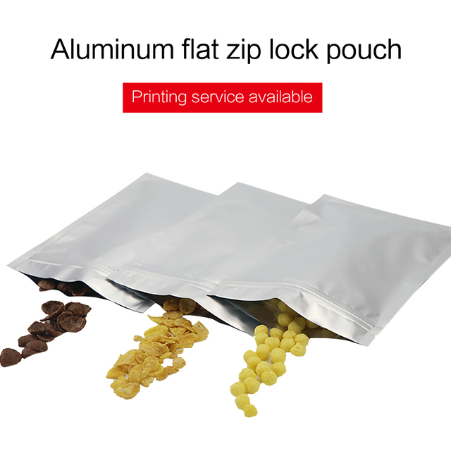 Foil Three Side Sealed Zip Pouches