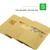 Kraft Three Side Sealed Pouches With Window