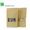 Kraft Stand Up Pouches With Rectangle Window