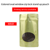 Colorful Oval Window Stand Up Pouches-Gold