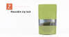 Colorful Stand Up Pouches With Rectangle Window-Green