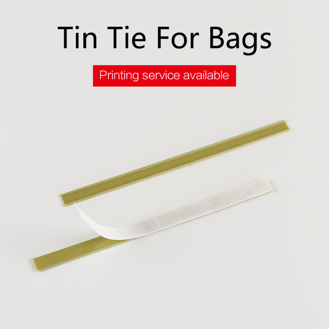 Tin Tie For Bags -golden