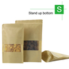 Kraft Stand Up Pouches With Matte Rectangle Window