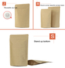 Stand Up Zip Pouch With Valve-Matte Brown