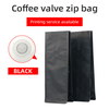 Flat Bottom Valve Pouch Without Zip -Matte Black