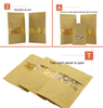Kraft Three Side Sealed Pouches With Window