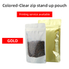  Colorful-Clear Stand Up Pouches-Gold