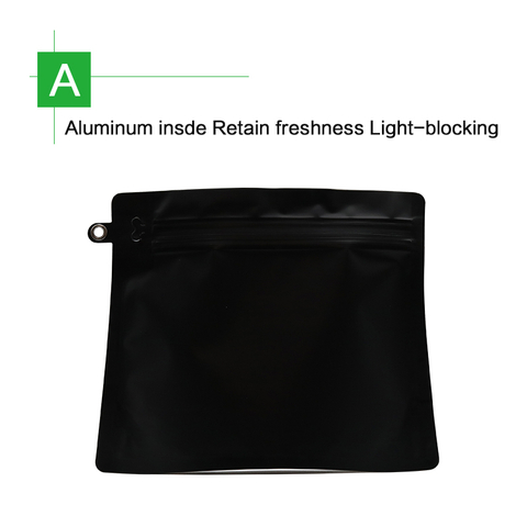 Stand Up Pouches Matte Black hang hole 