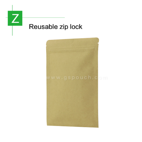 Kraft Three Side Sealed Pouches