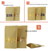 Kraft Stand Up Pouches With Rectangle Window