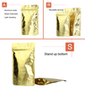Glossy Colorful Stand Up Pouches-Glossy Gold