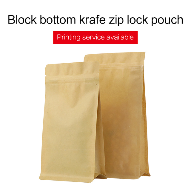 Kraft Flat Bottom Pouches