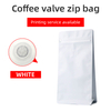 Flat Bottom Valve Pouch With Zip-Matte White