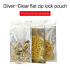 Silver-Clear Three Side Sealed Pouches With Zip