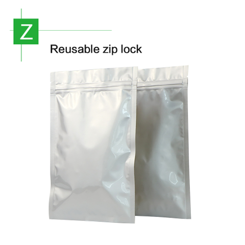 Foil Three Side Sealed Zip Pouches