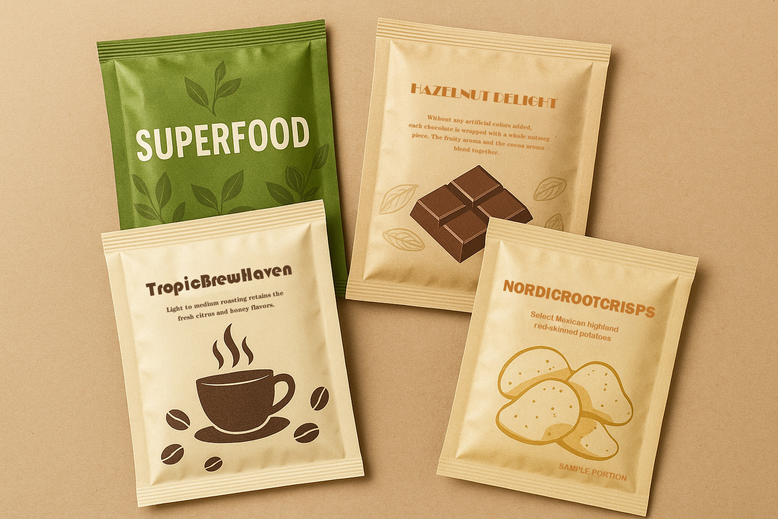 Three Side sealed Pouches