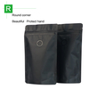 Stand Up Zip Pouch With Valve-Matte Brown-Matte Black