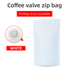 Stand Up Zip Pouch With Valve-Matte Brown-Matte White