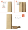 Flat Bottom valve Pouch Without Zip -Matte Brown
