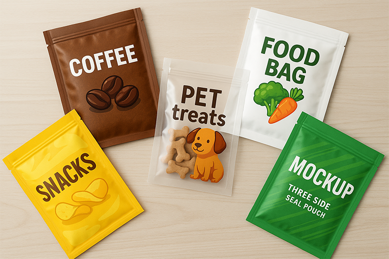 Three Side sealed Pouches2