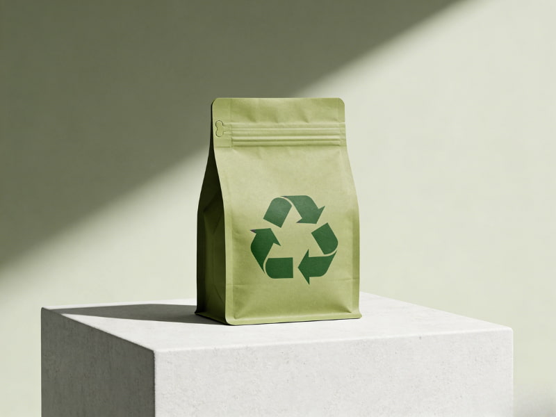 Eco-friendly coffee packaging made from recyclable materials