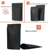 Stand Up Zip Pouch With Valve-Matte Brown-Matte Black