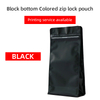 Colorful Flat Bottom Pouches-Matte Black