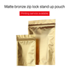 Matte Bronze Stand Up Pouches