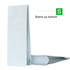 Flat Bottom valve Pouch Without Zip -Matte White