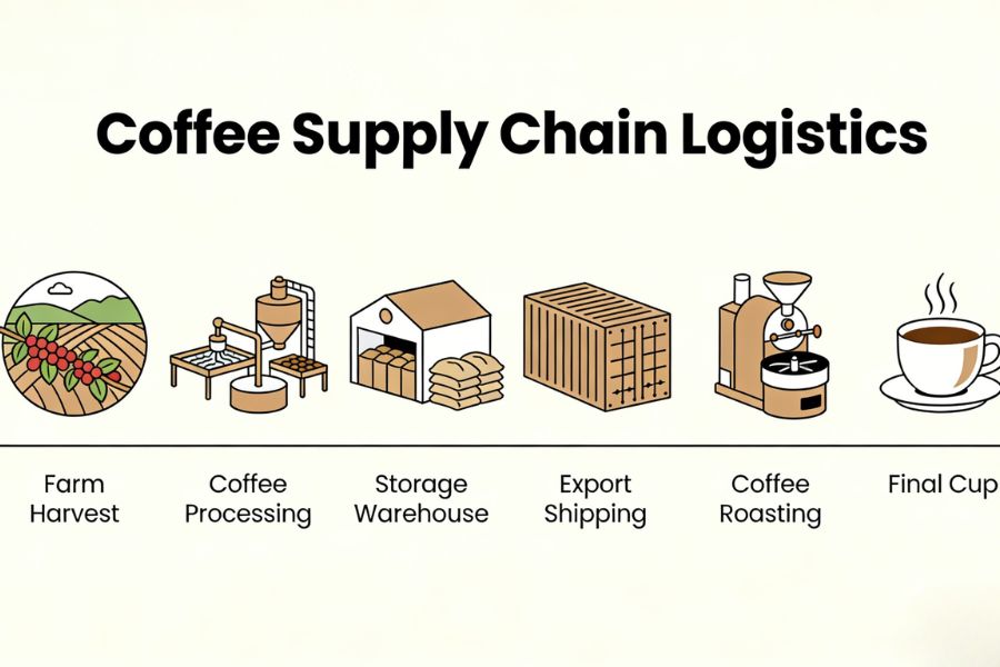 From Harvest to Flavor: The Role of Packaging in Salvadoran Coffee supply chain from farm harvest to consumer cup