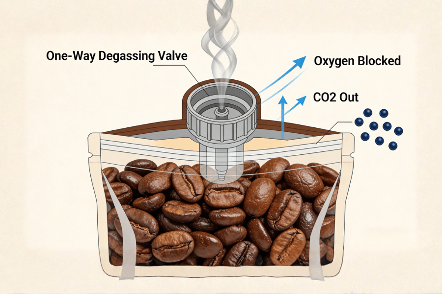 From Harvest to Flavor: The Role of Packaging in Salvadoran Coffee one way degassing valve on coffee packaging bag