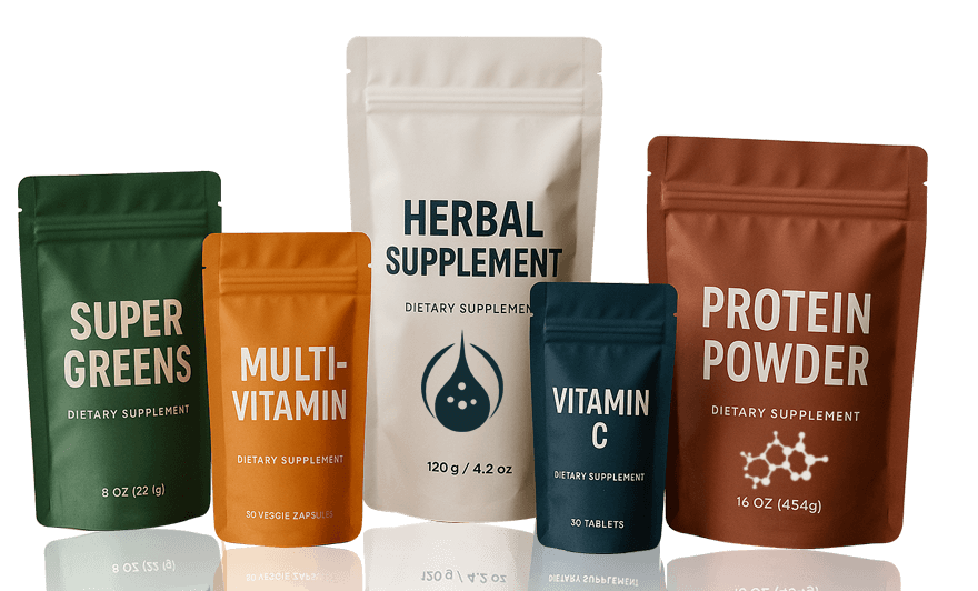  Supplement Pouches for Health and Wellness Products